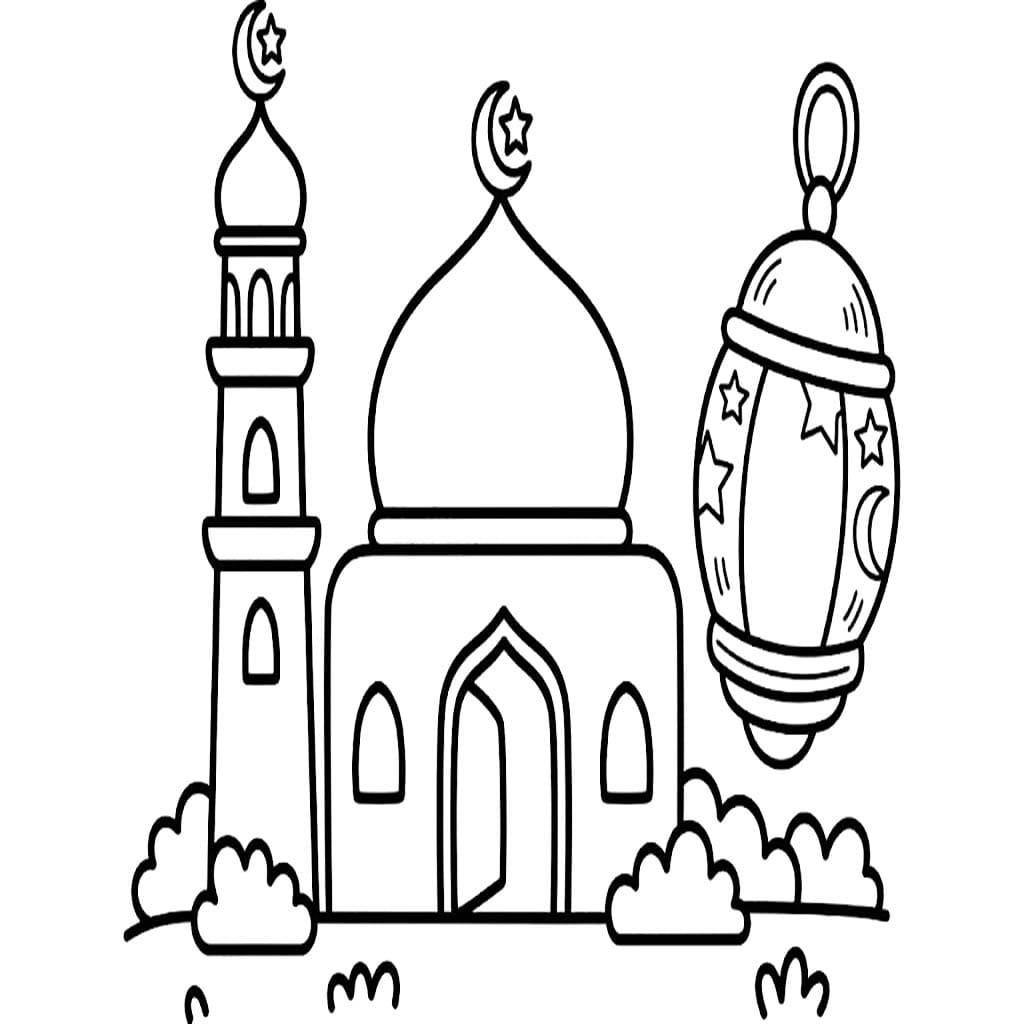 Tekening Ramadan gratis afdrukbaar