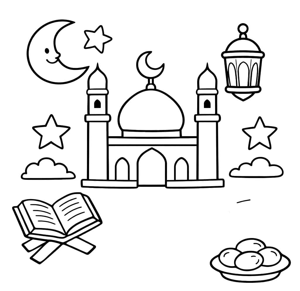 Tekening Ramadan simpel