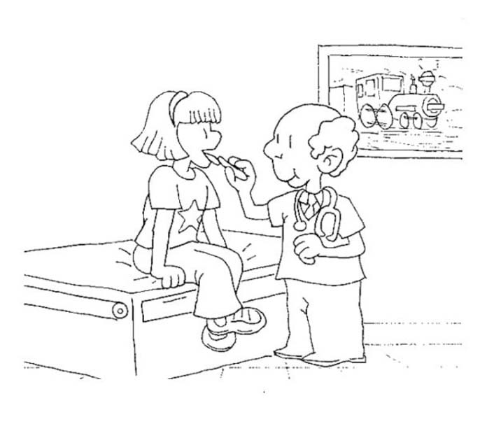 Tekening Ziekenhuis eenvoudig