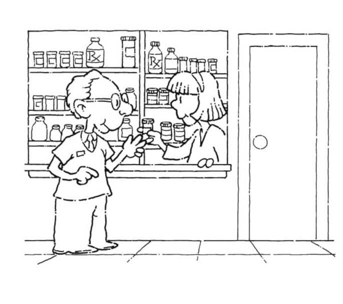 Tekening Ziekenhuis gratis simpel