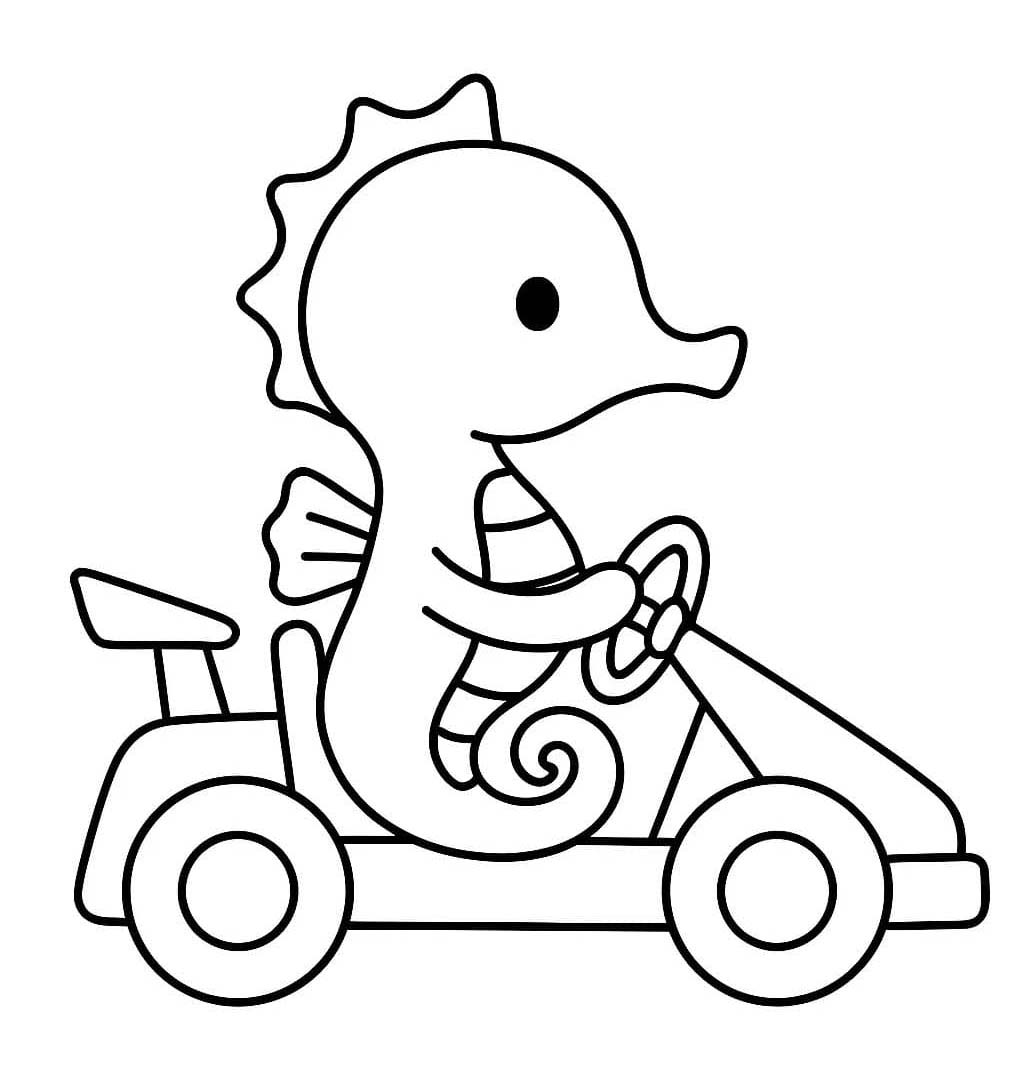 Zeepaardjes afdrukbaar eenvoudig