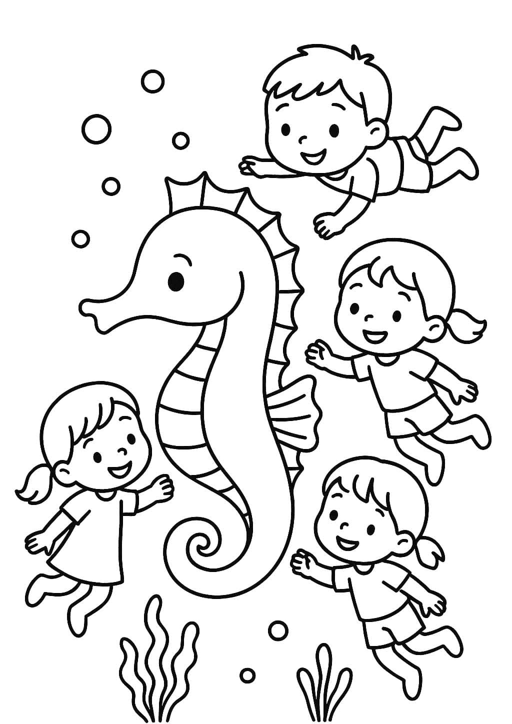 Zeepaardjes afdrukbaar