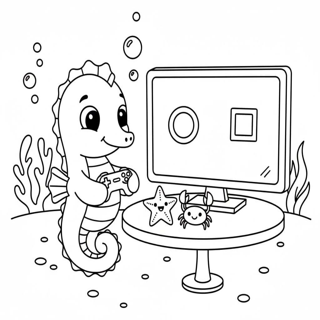 Zeepaardjes gratis afdrukbaar voor kinderen