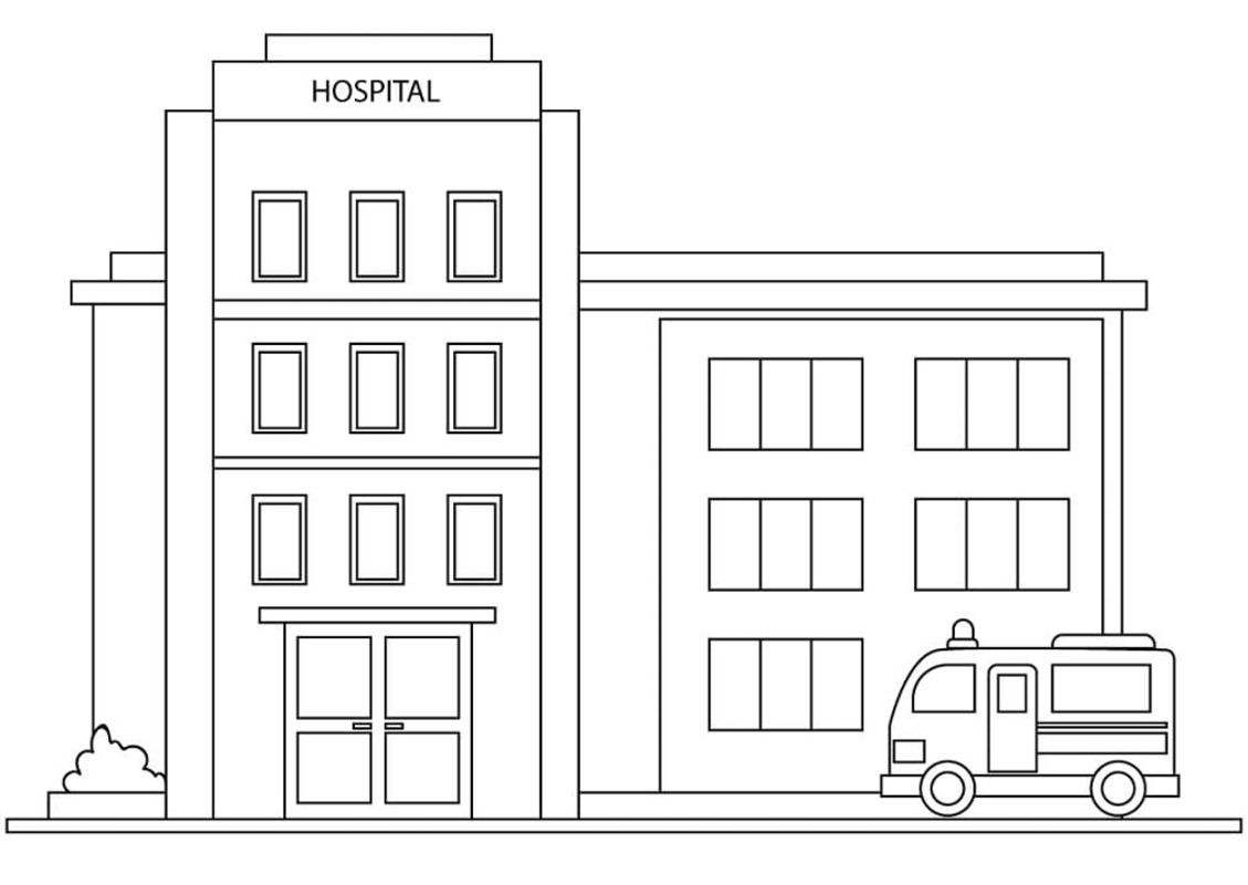 Ziekenhuis gratis afdrukbaar simpel