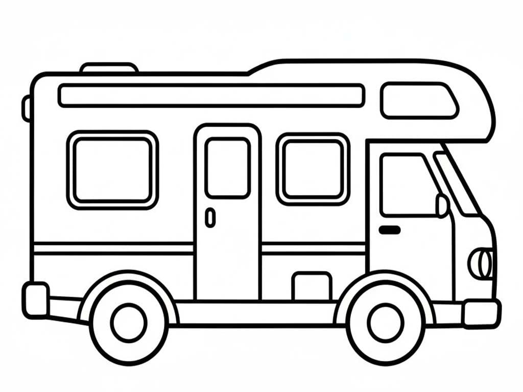 Afbeelding Camper afdrukbaar