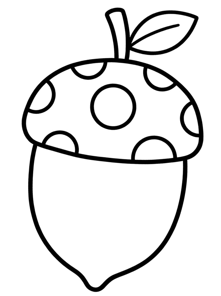 Afbeelding Eikel printbaar