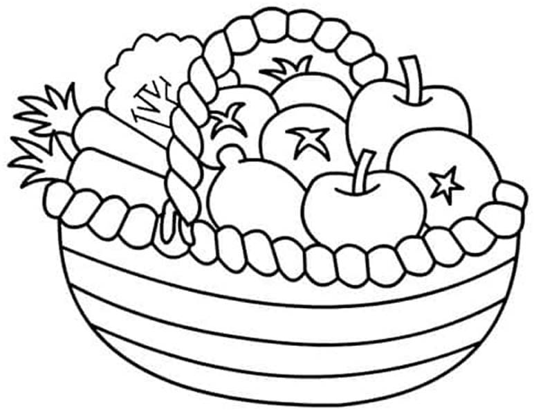 Afbeelding Fruitmand printbaar