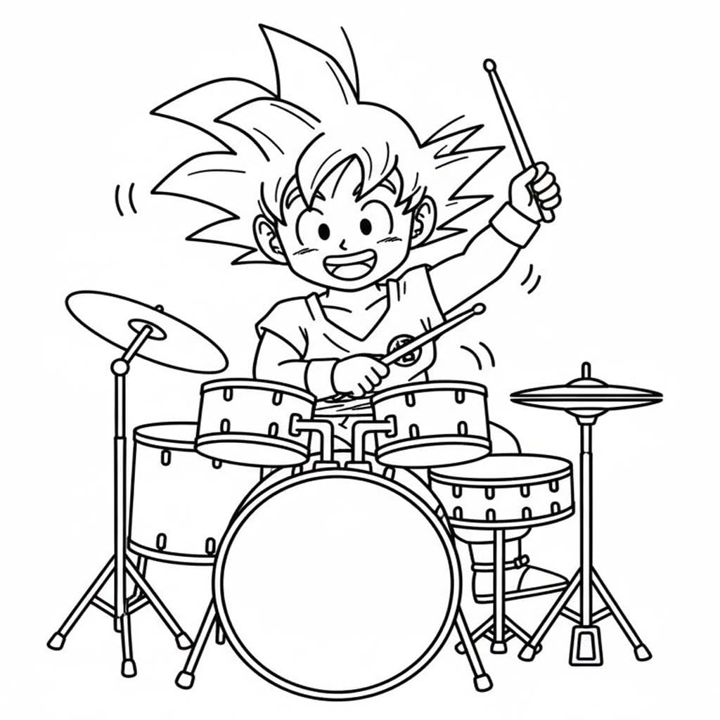 Afbeelding Goku gratis afdrukbaar