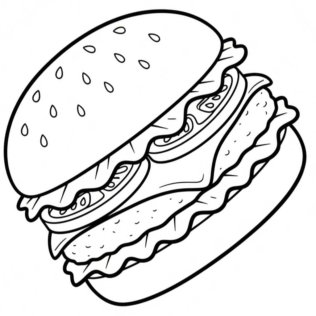 Afbeelding Hamburger afdrukbaar