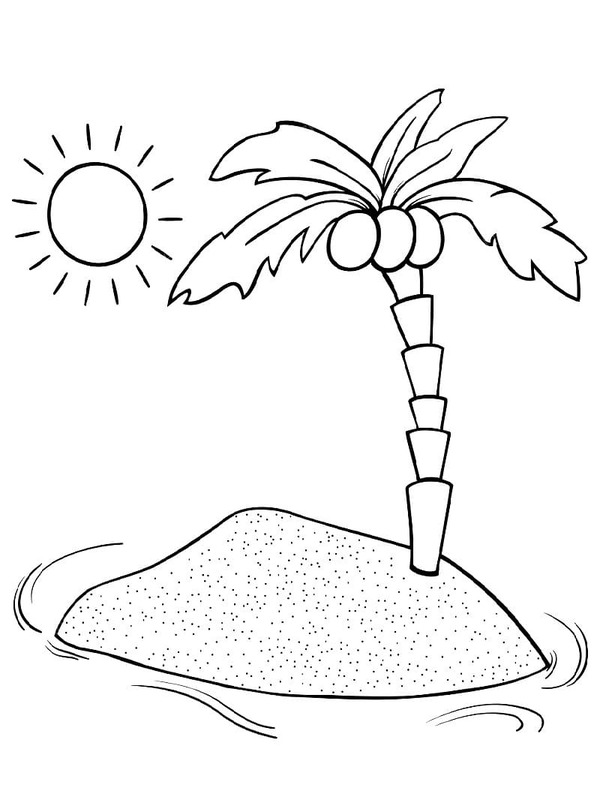 Afbeelding Palmboom afdrukbaar