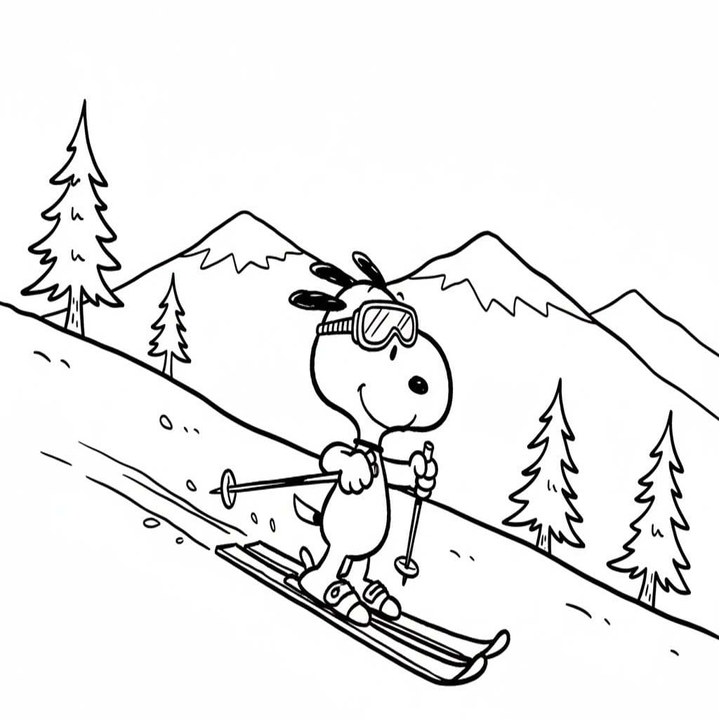 Afbeelding Snoopy afdrukbaar