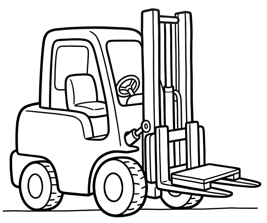 Afbeelding Vorkheftruck afdrukbaar