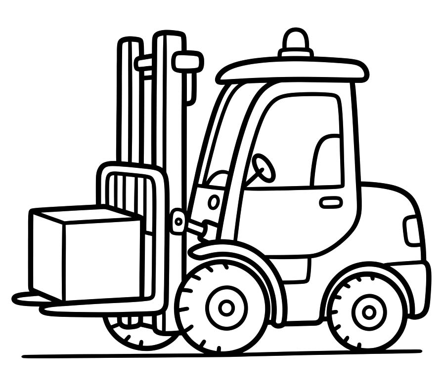 Afbeelding Vorkheftruck gratis afdrukbaar