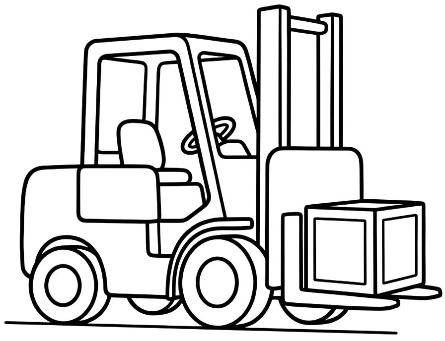 Afbeelding Vorkheftruck printbaar