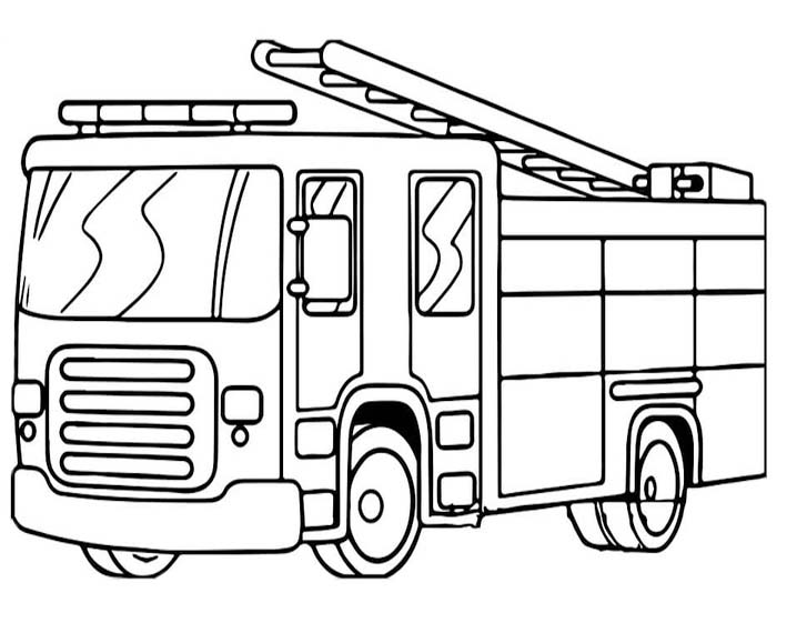 Brandweerwagen gratis eenvoudig