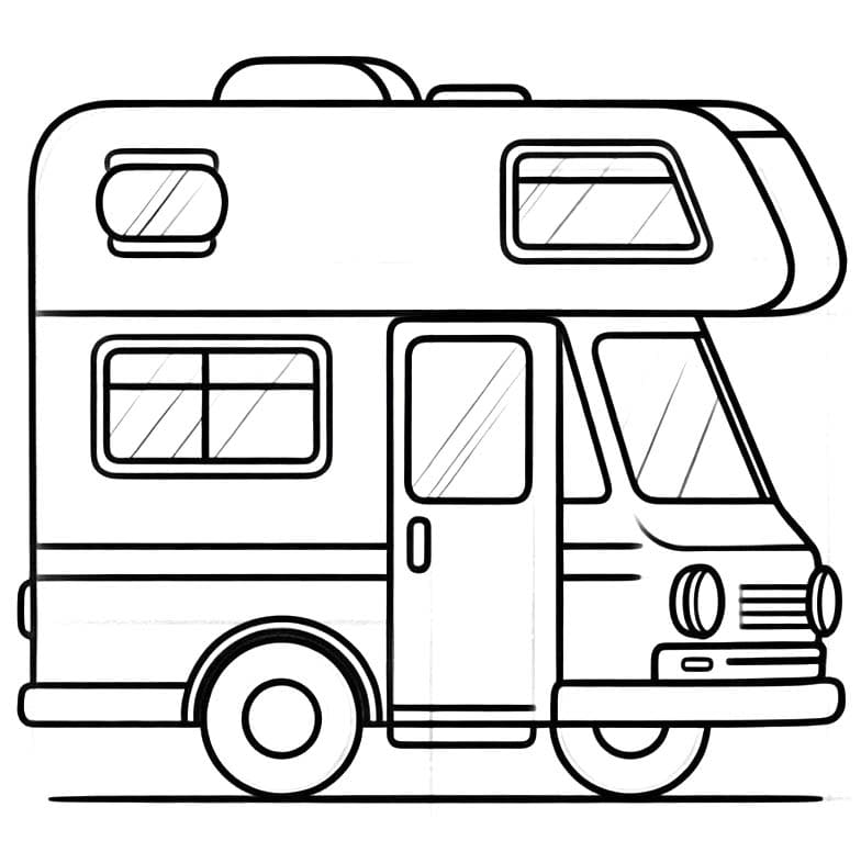 Camper afdrukbaar basis