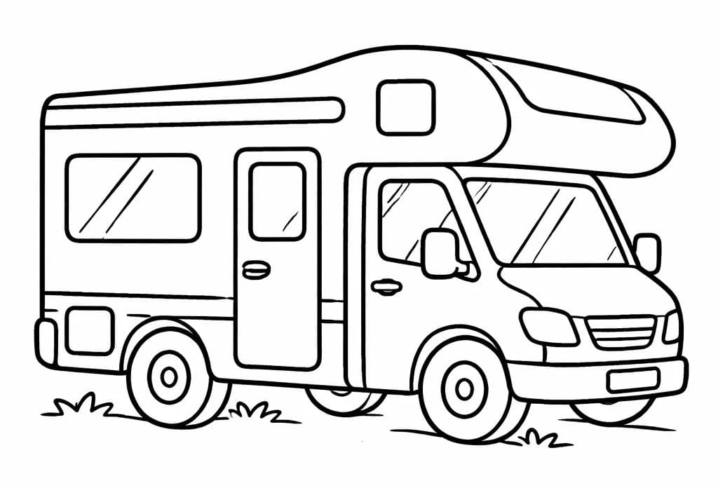 Camper afdrukbaar voor kinderen