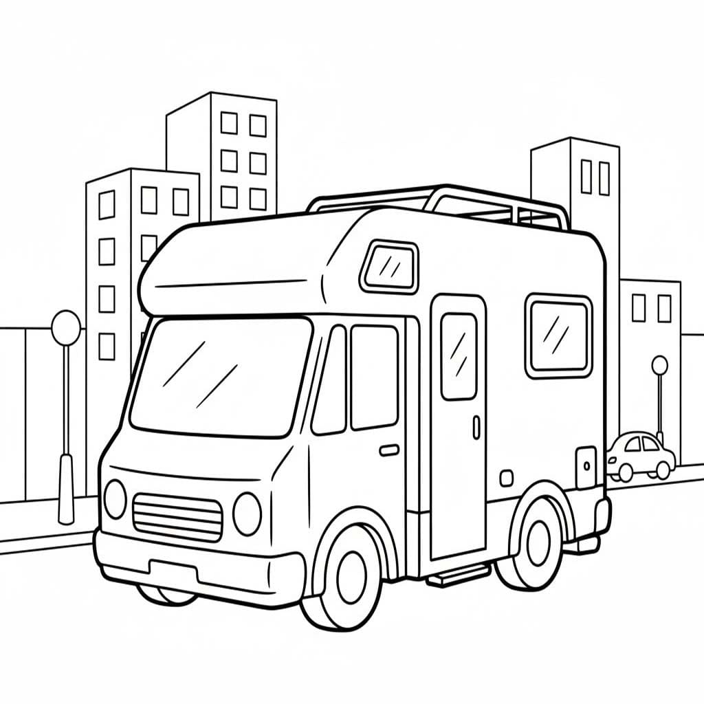 Camper gratis afdrukbaar basis