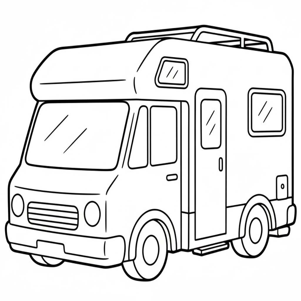 Camper gratis afdrukbaar eenvoudig