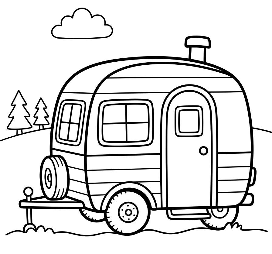 Camper gratis afdrukbaar