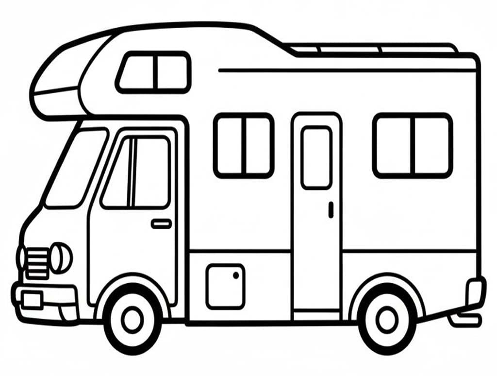 Camper gratis afdrukbaar voor kinderen