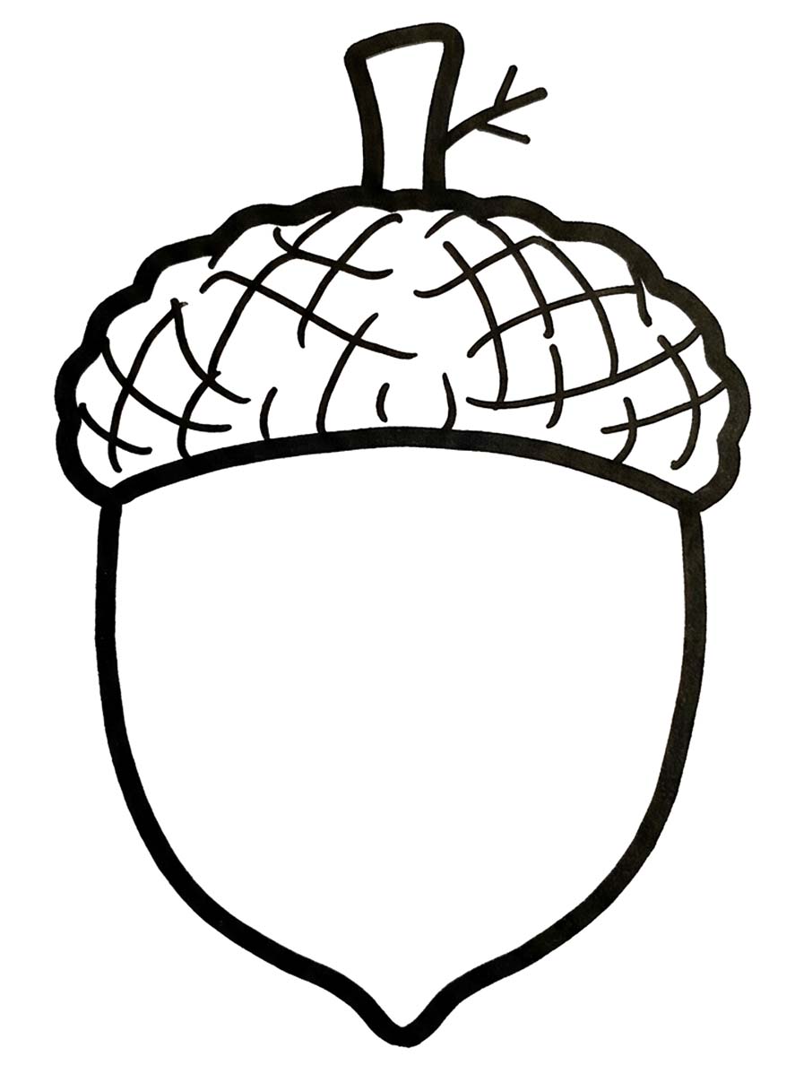 Eikel afdrukbaar simpel