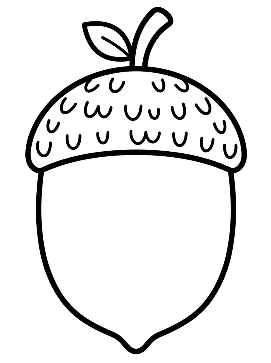 Eikel afdrukbaar voor kinderen