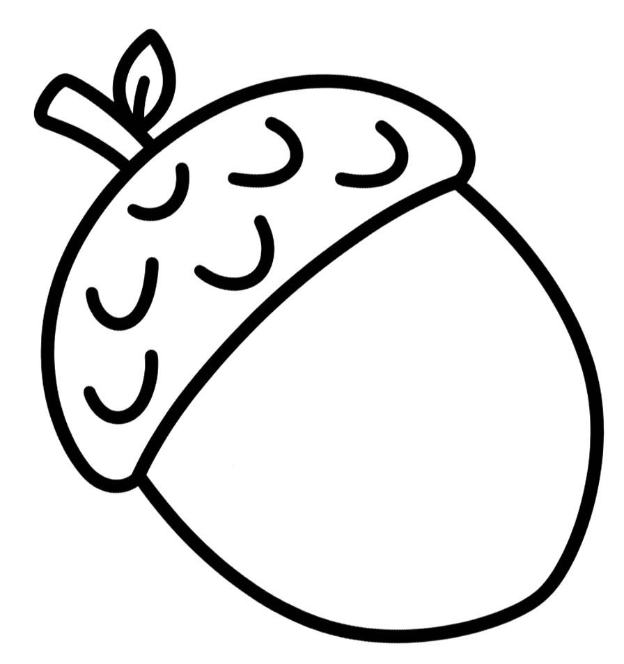 Eikel gratis afdrukbaar simpel