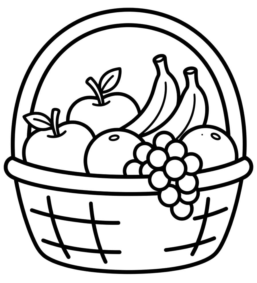 Fruitmand gratis afdrukbaar