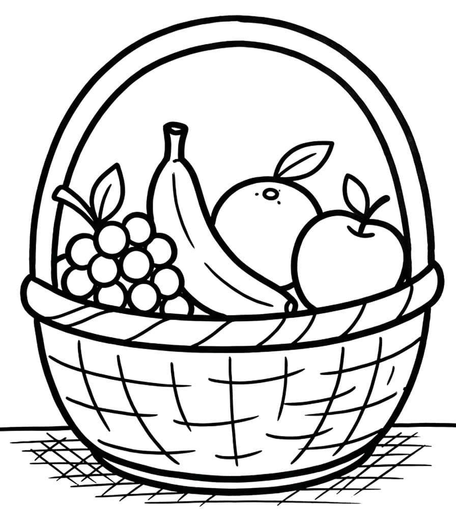 Fruitmand gratis afdrukbaar voor kinderen