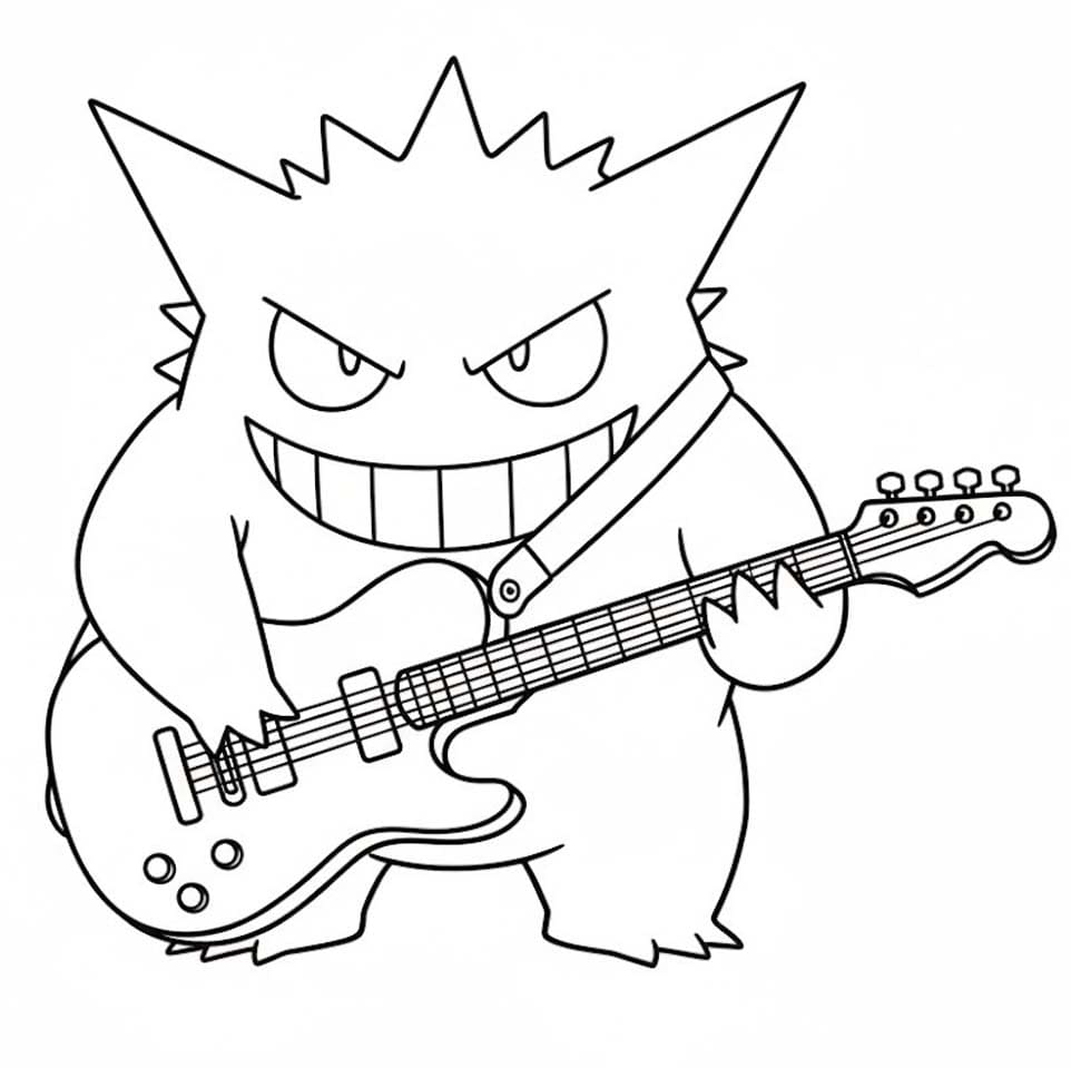 Gengar afdrukbaar eenvoudig