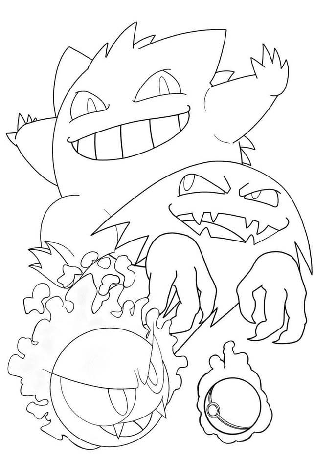 Gengar afdrukbaar simpel