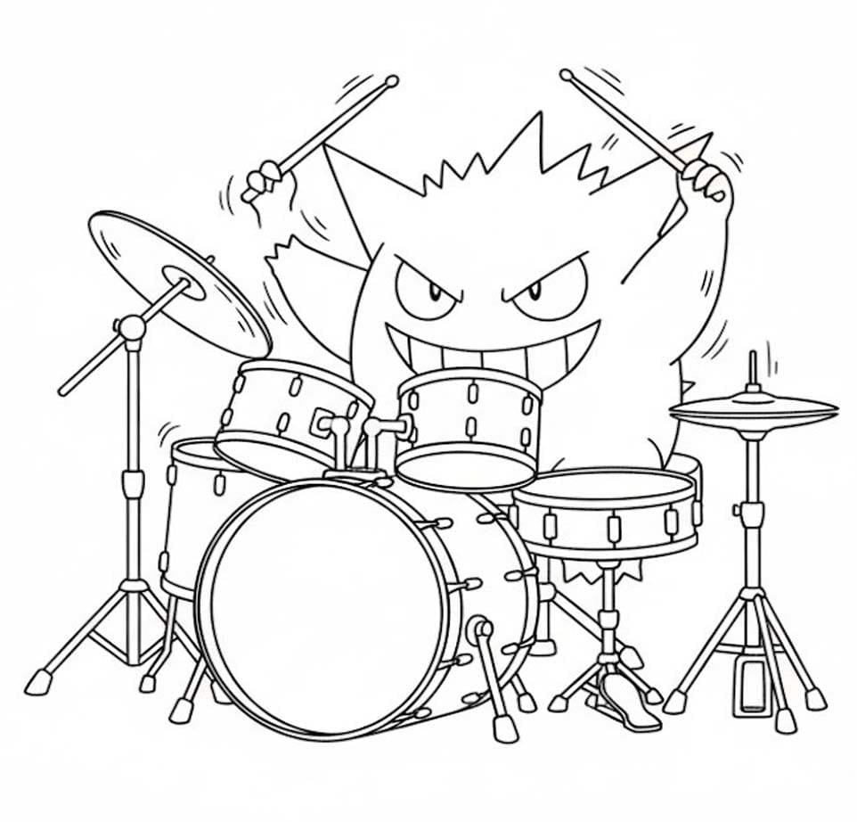 Gengar gratis afdrukbaar basis