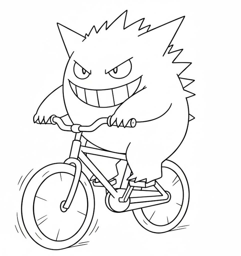 Gengar gratis afdrukbaar eenvoudig
