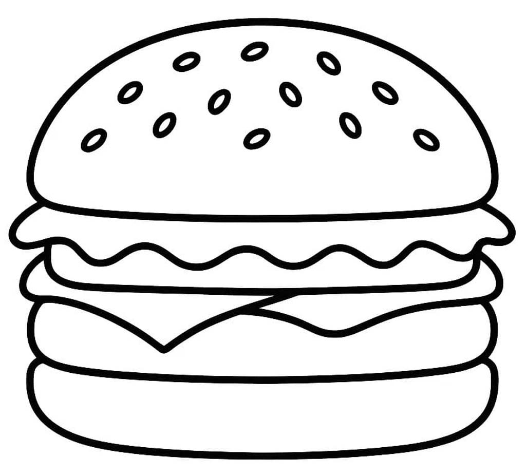 Hamburger gratis afdrukbaar basis