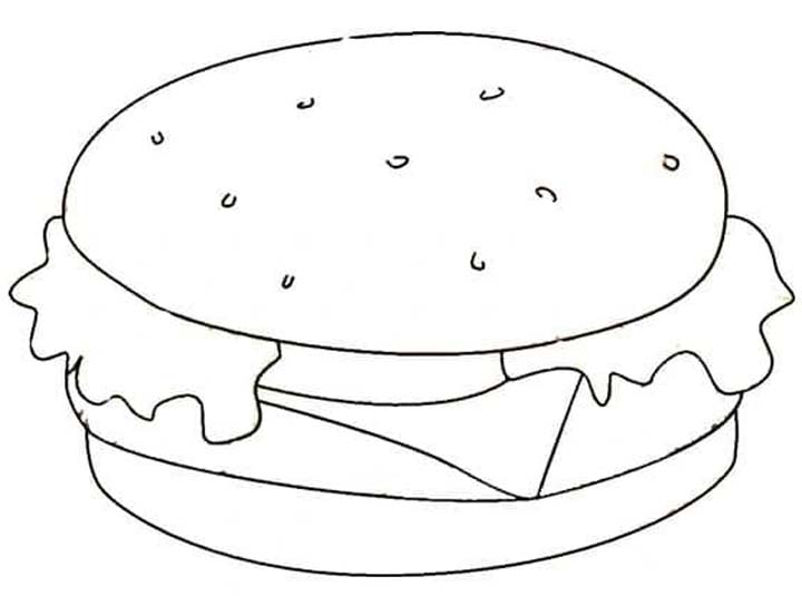 Hamburger gratis afdrukbaar eenvoudig