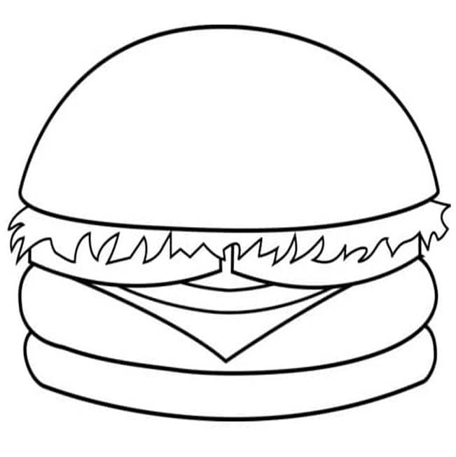 Hamburger gratis afdrukbaar