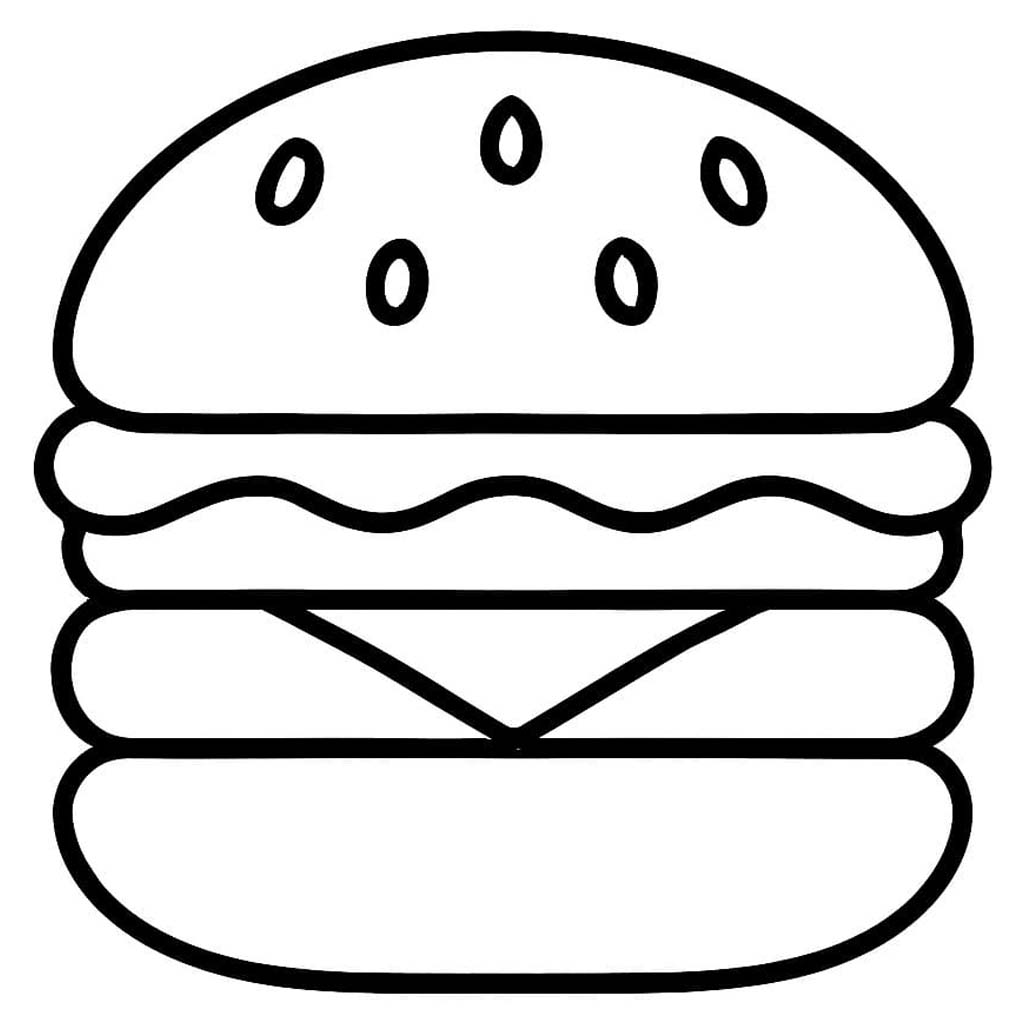 Hamburger gratis afdrukbaar voor kinderen
