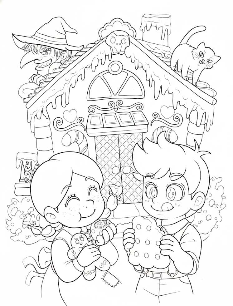 Hans En Grietje afdrukbaar basis