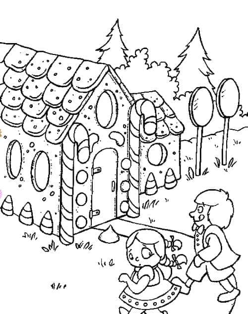 Hans En Grietje afdrukbaar voor kinderen