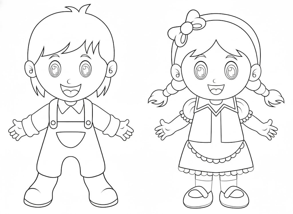 Hans En Grietje gratis afdrukbaar