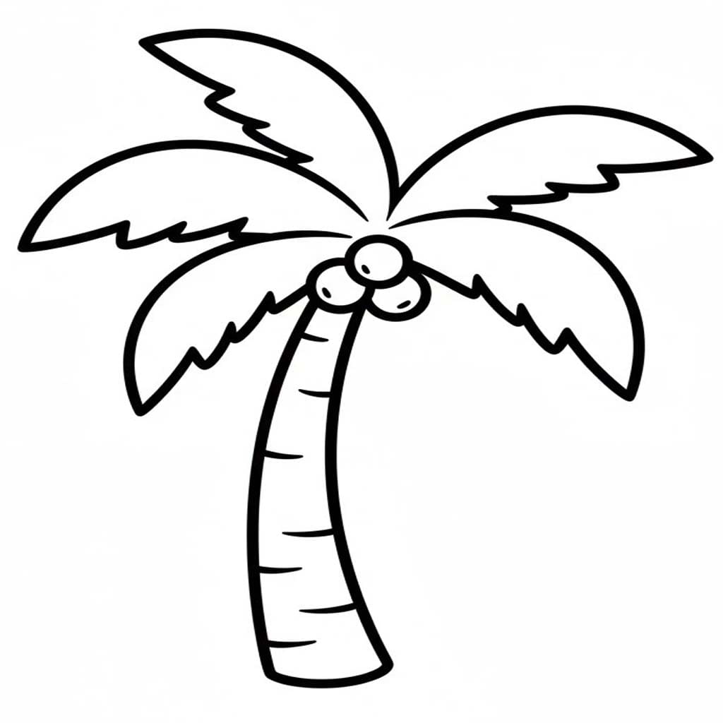 Palmboom afdrukbaar basis