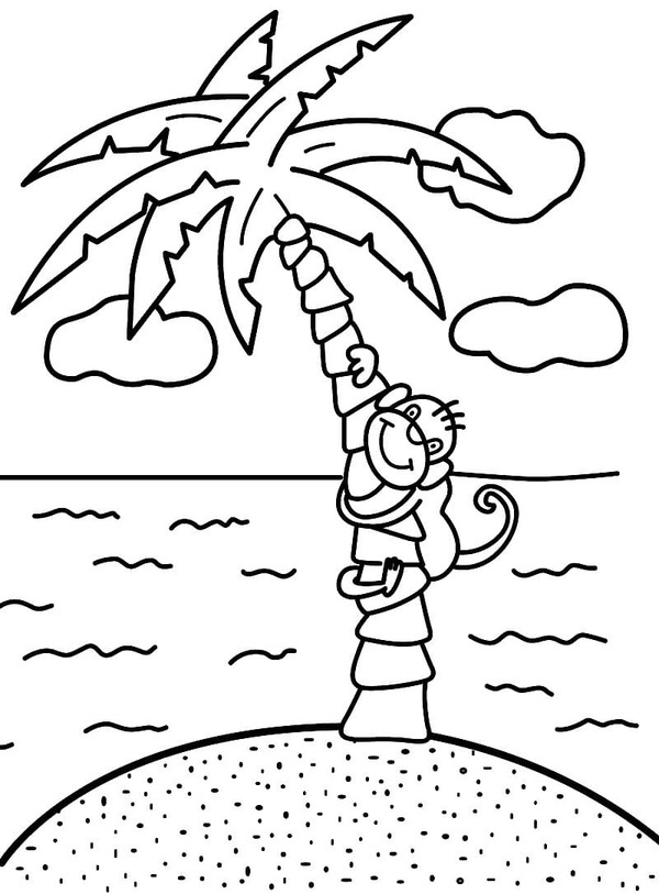 Palmboom gratis afdrukbaar eenvoudig