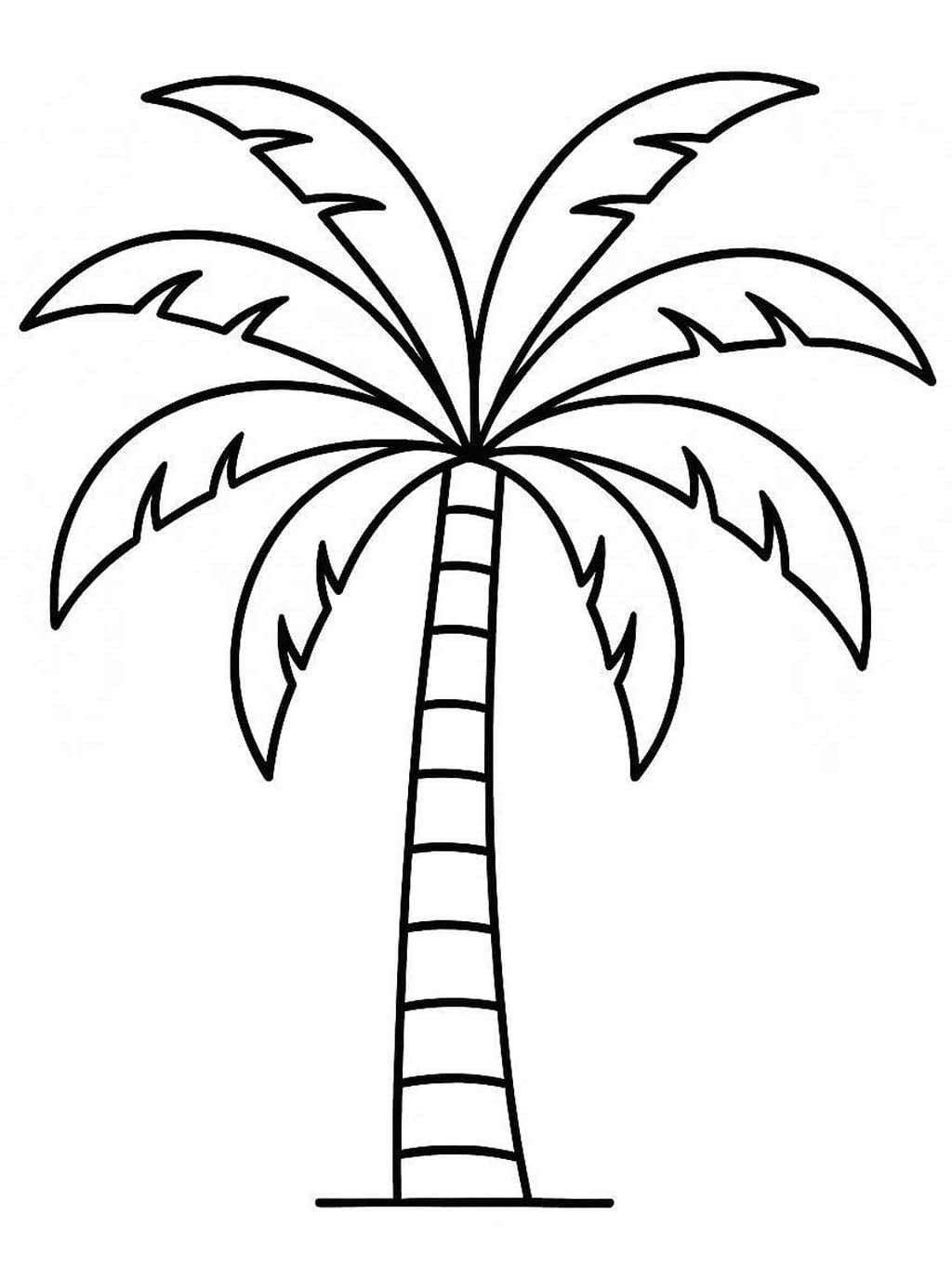 Palmboom gratis afdrukbaar simpel