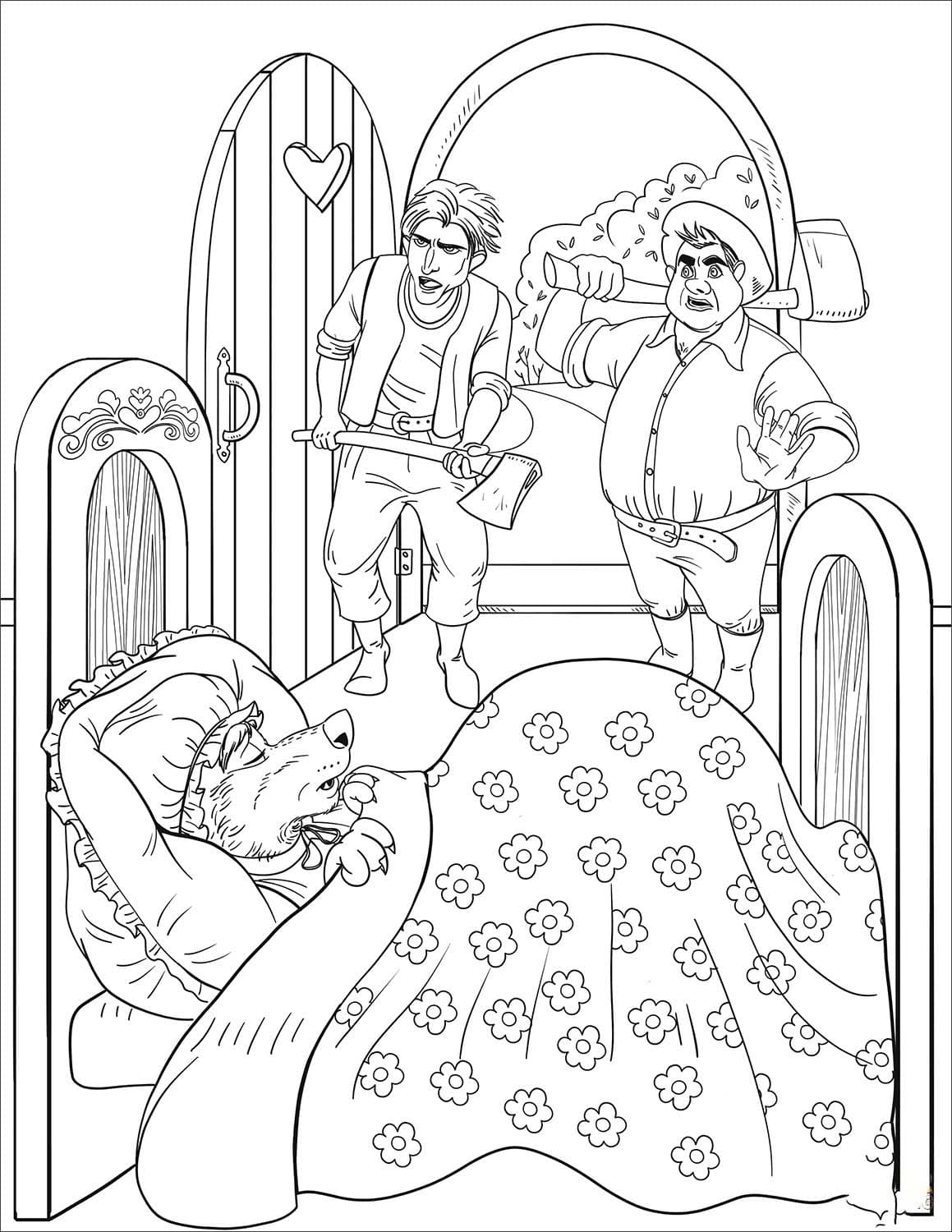 Roodkapje afdrukbaar eenvoudig