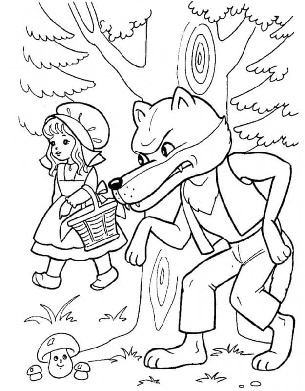 Roodkapje afdrukbaar