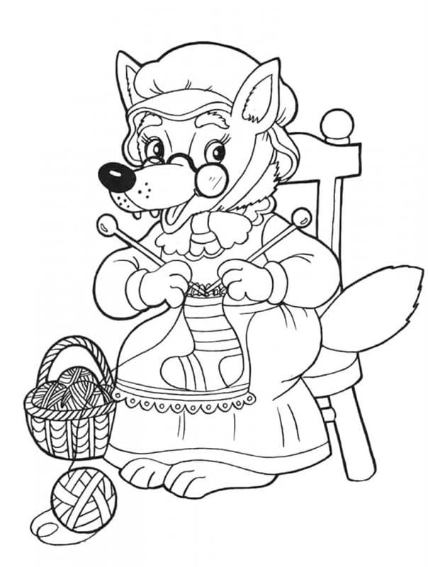 Roodkapje afdrukbaar simpel