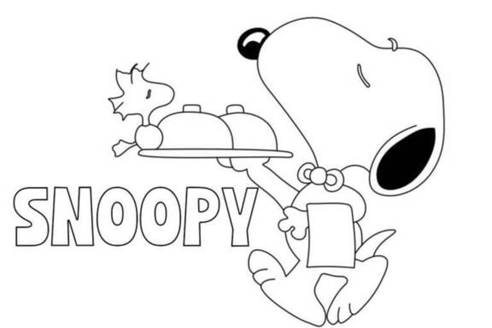 Snoopy afdrukbaar basis