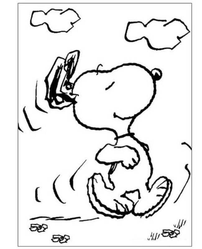 Snoopy afdrukbaar simpel