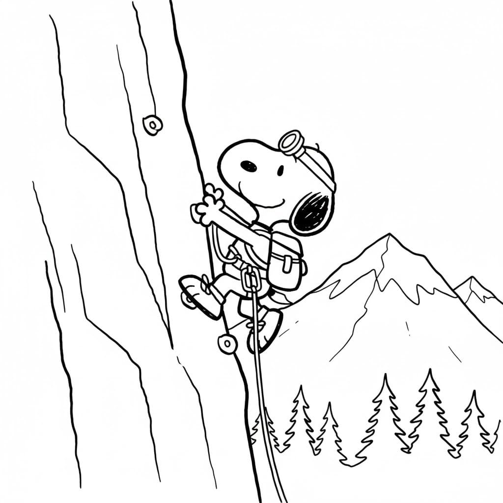 Snoopy gratis afdrukbaar eenvoudig